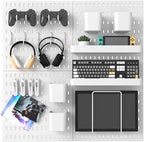 MULSAME Pegboard Combination Kit, 25.2" x 25.2" Wall Mounted Storage Set with 4 Pegboards & 20 Accessories Hanging, Peg Boards Organizer by MULSAME