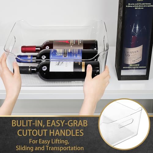 Tiawudi 2 Pack Plastic Storage Bins, Extra Large Pantry Organizer, 13.5" x 10" Clear Storage Containers and Organizer Bins, Multi-Use Bins for Home, Kitchen, Closet and Cabinet - Image 4