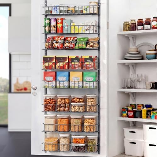 ElegantArray 8-Tier Pantry Door Organizer, Deep Gray by Unknown