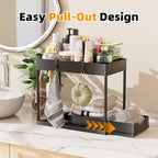 Simple Trending Under Sink Organizer 3 Pack, with Sliding Drawer, Black - Image 4