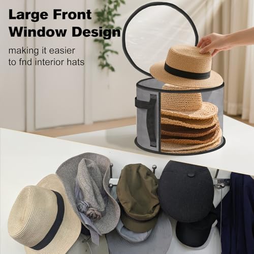 Extra-Large Clear Hat Storage Box, Ideal for Travel and Wardrobes - Image 2