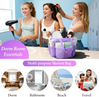 Mesh Shower Caddy Portable - 9 Pockets, Shower Bag for Dorm Room Camping - Image 2