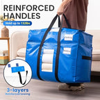TAILI 2 Tier Moving Bags,4 Blue Silver Storage Bags with Visible Window - Image 4