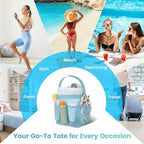 Shower Caddy Portable for College Dorm Room Essentials for Girls with 9 Pockets,Large-Capacity Shower Basket,Quick Dry Toiletry Tote Bag for Women,Outdoor Gym,Travel,Swim,Beach Camping Essentials-Blue - Image 6