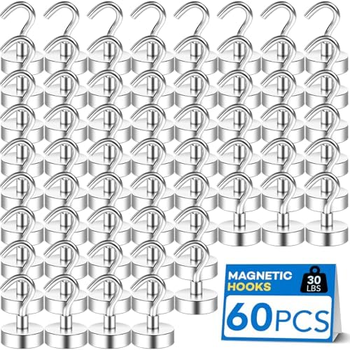 LOVIMAG Magnetic Hooks for Cruise Essentials 2026 Cabins Door 60 Pack-30LBS by LOVIMAG