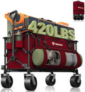 HIKEMOON 150L Collapsible Wagon Compact with Big Wheels, 420LBS Red by Unknown