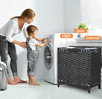 Laundry Hamper with 3 Removable Liner Bags, 132L Laundry Sorter with Lid - Image 2