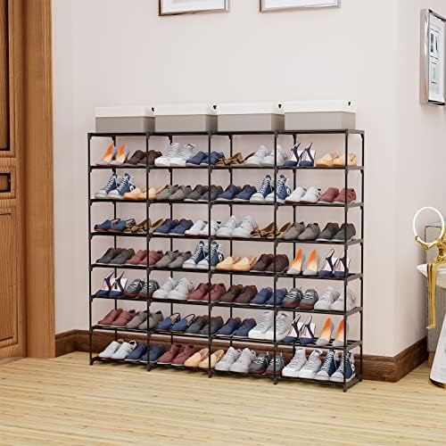 SMILHELTD Large Shoe Rack 4 Row 8 Tier for Entryway Holds 64 Pairs - Image 5