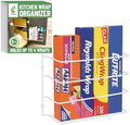 Evelots Kitchen Wrap & Food Bag Organizer Wall/Cabinet Mount, 1-Pack, White by Evelots