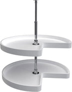 Rev-A-Shelf 28" Kidney Shaped Dual Tier Lazy Susan for Corner Base Cabinets by Rev-A-Shelf