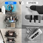 Mustorn Suction Cup Shower Caddy Corner, 2 Pack Suction Corner Shower Shelves No Drilling, Rustproof Shower Organizer Suction Cup with Towel Holder & Hooks Removable Bathroom Storage Rack(Gray) - Image 6