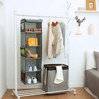 BrilliantJo 5 Shelves Hanging Closet Organizer, 2 Pack Hanging Storage with 6 Side Pockets for Clothes Bags, 43"x12"x12"(Gray) - Image 5
