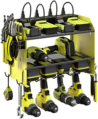 CCCEI Wall Mount Modular Tool Charging Organizer, Green, 2 Pack, 3 Tier. by CCCEI