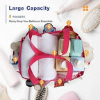 Mesh Shower Caddy Portable - 8 Pockets, S-Hook, Shower Bag for Dorm Camping - Image 4