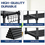Mavivegue 10 Tiers Shoe Rack Tall Shoe Organizer Shoe Storage 55-65 Pairs Vertical Shoe Shelf Large Shoe Rack Organizer Stackable Shoe Racks for Entryway, Closet, Garage, Bedroom,Cloakroom -Black - Image 6