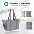 BALEINE Soft 9 Gallon Extra Large Utility Tote, Foldable Reusable Storage Bag (Winter Gray) - Image 3
