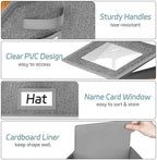 AOODA 2 PCS Stackable Hat Storage for Baseball Caps, Holds up to 24 Caps Cap Organizer for Closet, Sturdy Hat Boxes for Men with Cardboard, Slate Grey - Image 6
