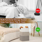 Laundry Hamper 96L Extra Large Laundry Basket, Woven Blanket Basket - Image 7