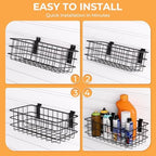 INCLY 30PCS Slatwall Accessories Set with 4 Baskets & Multisized Hooks - Image 6