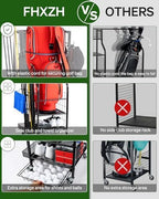 FHXZH Golf Bag Storage Garage Organizer - Golf Bag Stand with Wheels - Image 4