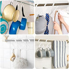 DINGEE 20 Pack Vinyl Coated S Hooks for Hanging,Heavy Duty S Hook for Hanging Plants,Non Slip 3 Inch Closet S Hooks,Steel Metal White Vinyl Coated Small Hook for Jeans Pots and Pans Coffee Cups - Image 4