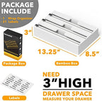 SpaceAid WrapNeat 3 in 1 Wrap Organizer with Cutter and Labels, Plastic Wrap, Aluminum Foil and Wax Bamboo Dispenser for Kitchen Storage Organization Holder for 12" Roll (White) - Image 3