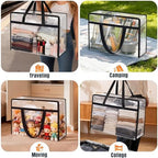 4 Packs 40L Clear Under Bed Storage Containers, Large Clothes Storage Bags - Image 6