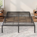 Allewie Queen Bed Frame, 12 Inch Metal Beds with Storage Space, Black by Allewie