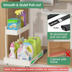 REALINN L-Shaped Under Sink Organizer with 6-Level Height Adjustment - Image 3