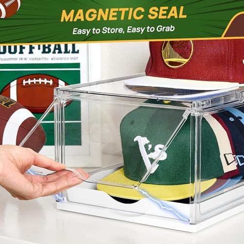 Vtopmart 6 Pack Stackable Baseball Caps Organizer, Each Holds 12 hats - Image 4
