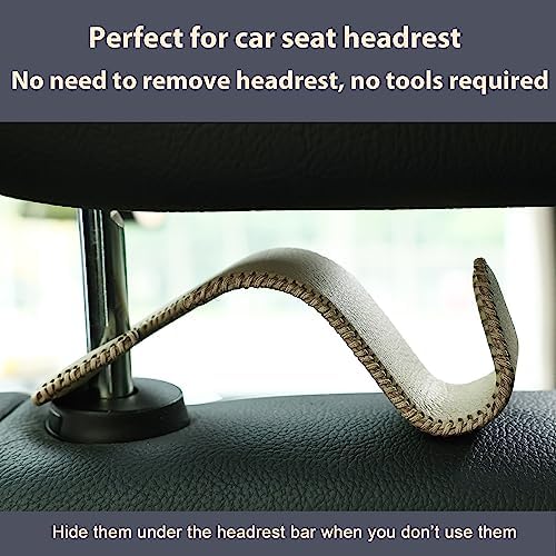 4-Pack Car Headrest Hooks Holds 55lbs Seat Storage Organizer for Bags - Image 6