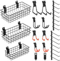 INCLY 27PCS Slatwall Accessories Set with 3 Baskets & Multisized Hooks by INCLY