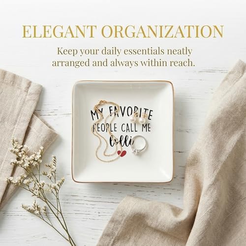 Lolli Gifts Jewelry Dish Tray, Best Grandma Mother's Day Birthday Gifts from Grandkids Ceramic Jewelry Tray for Rings Earring Bracelet Necklace, Grandmother Gift Trinket Dish for Women - Image 4