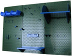 Wall Control Pegboard Organizer 4 ft. Metal Pegboard Standard Tool Storage Kit with Green Toolboard and Blue Accessories - Image 2