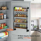 IBUYKE 4 Tier Spice Rack Wall Mount for Kitchen,Brown TLJ016H - Image 4