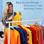 Sishynio Velvet Hangers 30 Pack, Non-Slip Slim Felt Hangers Colorful | Space-Saving Closet Organization; Flocked Surface; 360° Swivel Hooks; For Shirts, Coats, Dresses, Blouses - Image 7