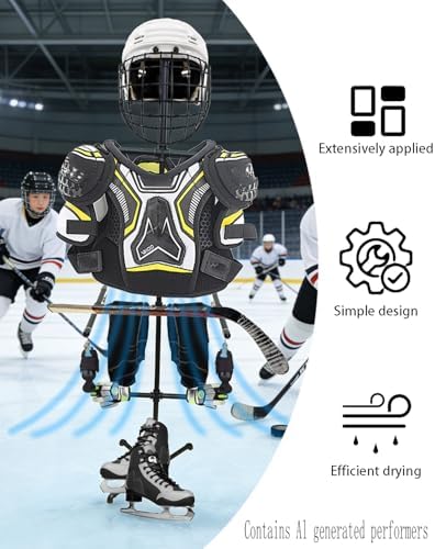 Hockey Equipment Drying Rack,Heavy Duty Metal Sports Hockey Gear Drying Rack,Ice Hockey Drying Rack for Hockey, Football, Lacrosse Gloves, Pads, Helmets - Image 5