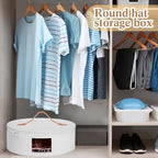 Chunful Hat Box for Women Storage Cowboy Hat Box, White, Height 6.3 Inches - Image 4