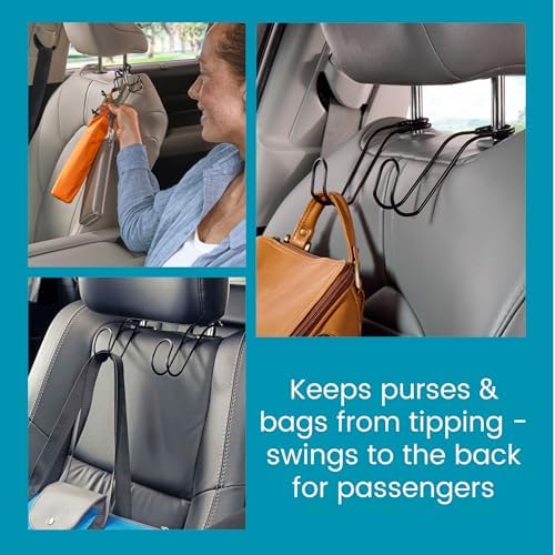 Metal Car Hooks for Purses and Bags - Large Hooks Won't Slip Off or Rattle - Image 5