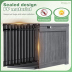 Greesum Outdoor Storage Box 120 Gallon Storage Bin with Lid for Patio Furniture, Garden Tools, Pool Supplies, Lockable, Waterproof and UV Resistant, Gray - Image 3