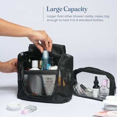 The Fine Living Co. Portable Shower Caddy Hanging Mesh Shower Caddy,10x4x8" - Image 4