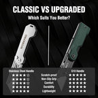 WORKPRO Folding Utility Knife, G10 Handle, Green - Image 3