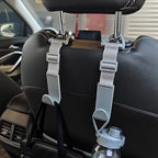 Amooca 4 Pack Anti-drop Headrest Hooks Adjustable Car Seat Organizer - Image 2