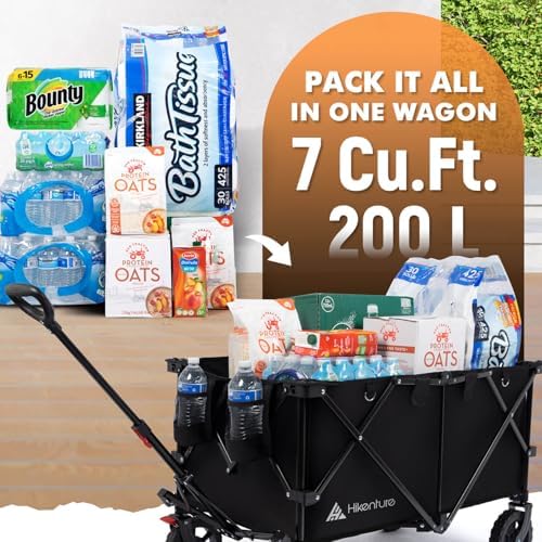 Hikenture Wagons Carts Foldable 330LBS, Heavy Duty Collapsible Wagon - Image 2