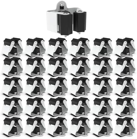 3-H Broom Holder Wall Mount 30 Pack, Stainless Steel Mop Hanger with Screws by 3-H