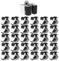 3-H Broom Holder Wall Mount 30 Pack, Stainless Steel Mop Hanger with Screws by 3-H