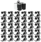 3-H Broom Holder Wall Mount 30 Pack, Stainless Steel Mop Hanger with Screws by 3-H