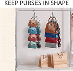 ZEDODIER Purse Hanger, Purse Organizer for Closet, Holds 8 Bags - Image 5