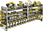 66" W Power Tool Organizer Wall Mount,4-Layer,18 Cordless Drills by SHOMEXTOL