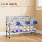 Tajsoon Expandable Shoe Rack for Closet 2 Tier, 28“-41“Stackable, Grey - Image 5